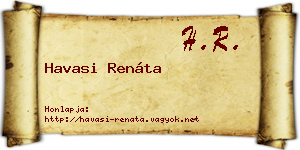 Havasi Renáta névjegykártya